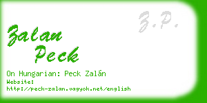 zalan peck business card