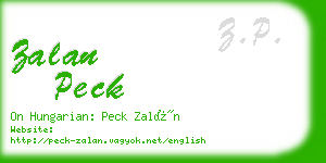 zalan peck business card